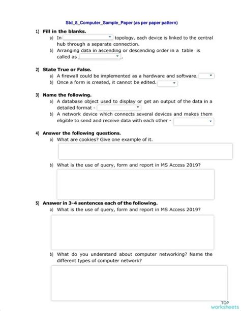 Image result for STD 2 Computer Paper Pattern
