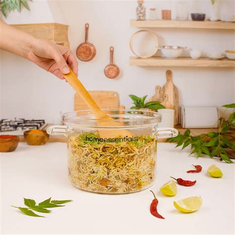 Buy Multi-Purpose Transparent Glass Cooking Pot with Lid Online