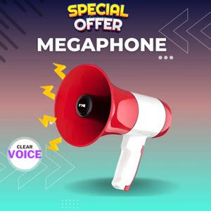 GUGGU Handheld Megaphone Loud Speaker Recorder & 1500mAh Battery ...