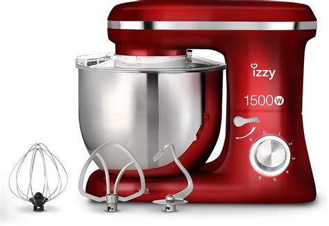 Amazon.de: izzy Küchenmaschine Spicy Red, mit 6 Geschwindigkeiten und Pulsfunktion - mit ...