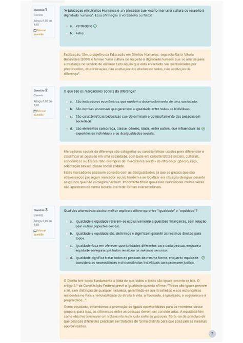 Trilha Formativa em Direitos Humanos: Questões e Respostas - EAD ...