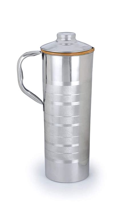 Buy SHIVLINGA 100% Pure Copper Jug Water Jug Stainless Steel Outer and ...