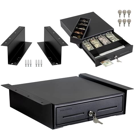 Volcora 13" Electronic Cash Register Drawer with Under Counter Mounting ...