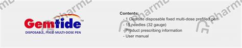 Buy Gemtide 600 MCG/2.4ML Injection (2.4) Online at Flat 15% OFF ...