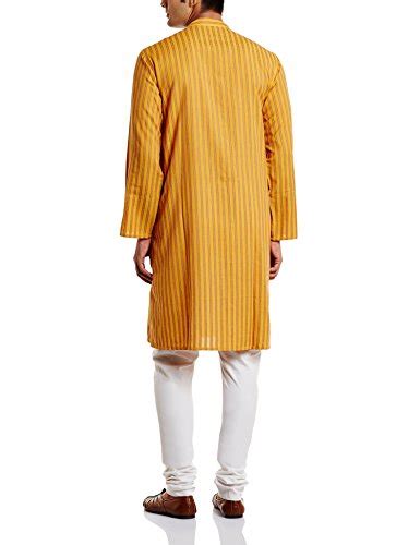Buy Fabindia Men's Long Sleeve Cotton Kurta (10456945_Yellow_42) at ...