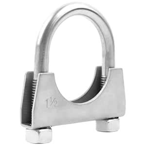 RP Remarkable Power, Stainless Steel U-Bolt Muffler/Exhaust Clamp (1.5 ...