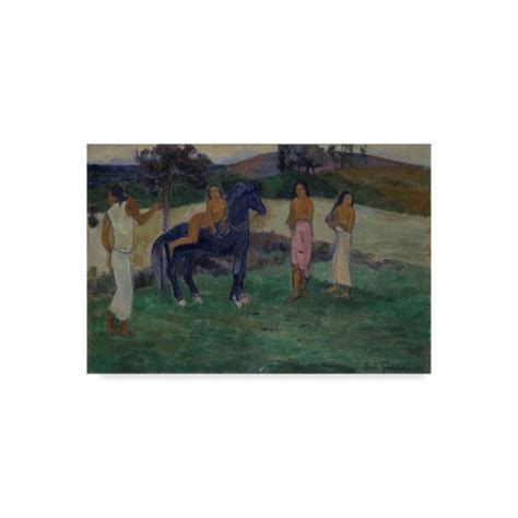 Trademark Fine Art Paul Gauguin 'Composition With Figures And A Horse ...