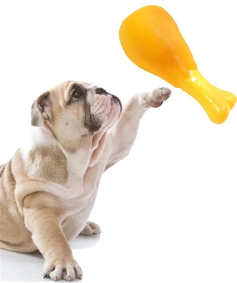 Buy Sage Square Jumbo Size Natural Rubber Squeaky Cum Chew Chicken Leg ...