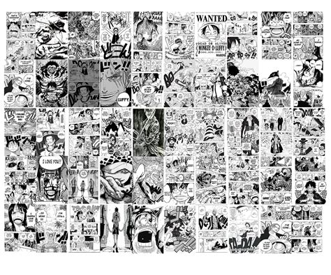 VEENSHI set of 90 one piece wall collage kit one piece manga walll ...