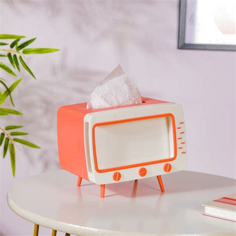 TV Tissue Box With Stand Pink Online - Premium Tissue Box | Nestasia