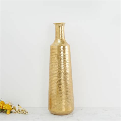 Buy Colossal Metal Hammered Floor Vase from Home Centre at just INR 2999.0