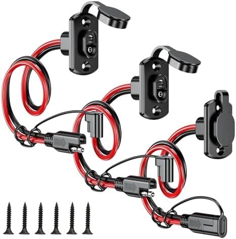 3PCS Sae Connector, SAE Quick Connector Harness, 1FT 12AWG SAE Adapter ...