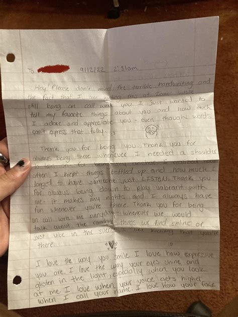 A hand written love letter from my girlfriend : r/MadeMeCry