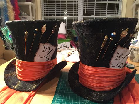 Custom matching Mad Hatter Hats, Alice in Wonderland, White Rabbit ...