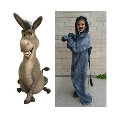 Upcycled Shrek the Musical Donkey Costume, Grey Jumpsuit With Tail ...