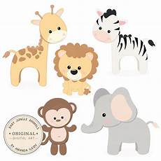 Baby Jungle Animal Clipart by Professional Baby Jungle Animals Clipart Vector Set Baby Baby Jungle Animal Clipart