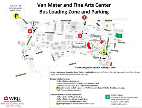 School Day Performance Parking Information | Western Kentucky University
