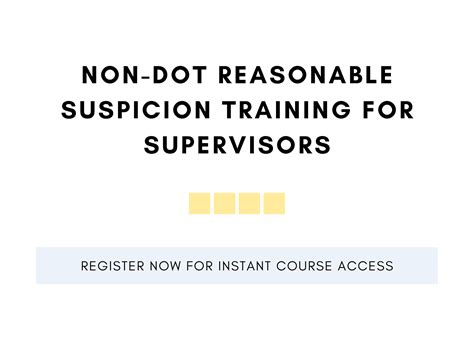 Reasonable Suspicion Training for Supervisors