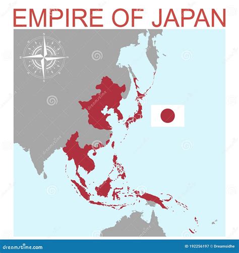 Vector Map of the Empire of Japan Stock Vector - Illustration of symbol ...