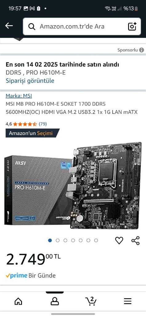 MSI H 610M-E Pro Anakart DDR5 | Türkiye'deki İkinci El Eşyaları Al ...