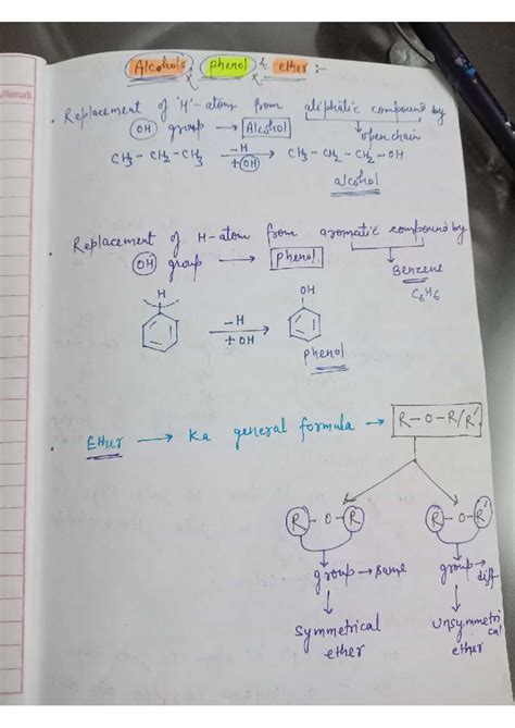 Aldehyde, Phenol, and Ether: Comprehensive Study Notes for CHM 101 ...