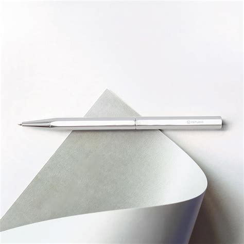 Ystudio Ballpoint Pen – Classic Revolve in Spring Shiny Silver – AARCAAI