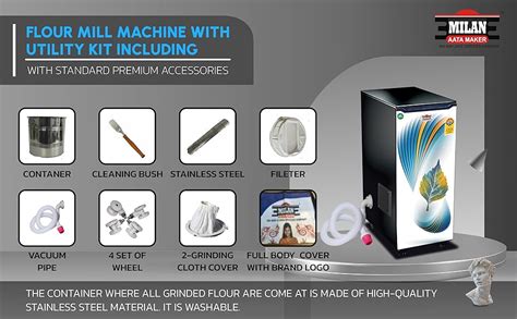 MILAN AATA MAKER Wood Fully Automatic Inbuilt Vacuum Domestic Flour ...