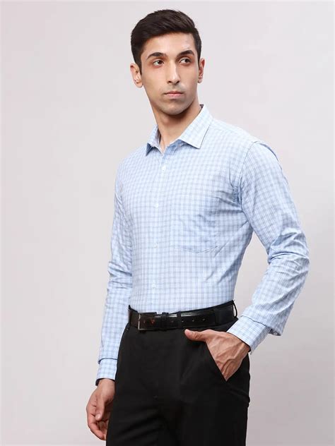 Park Avenue Men Blue Slim Fit Checks Cotton Shirts – MyRaymond