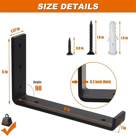 MLOQI Industrial Shelf Brackets for Wood - 5mm Thick | Ubuy India