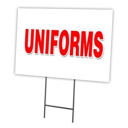 Signmission Uniforms Yard Sign & Stake outdoor plastic coroplast window ...