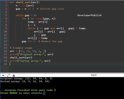 Image result for Shell Sort Code Python