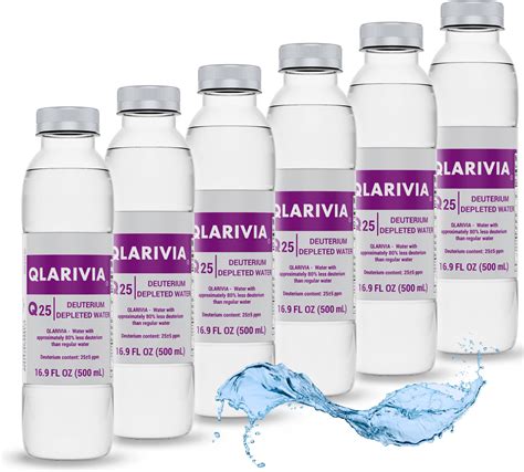 Amazon.com : QLARIVIA Deuterium Depleted Water Bottle – Q25 (Pack of 6 ...