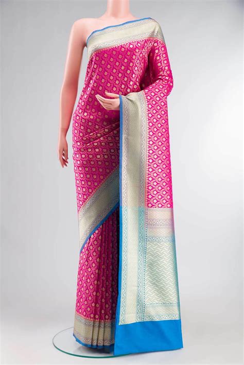 Pink Blended Banarasi Silk Saree – Nalli Silk Sarees Pvt Ltd