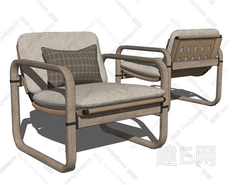 现代休闲椅-sketchup模型_sketchup模型库_建E室内设计网!