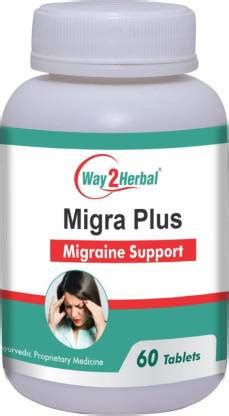 Way2Herbal Migra Plus Migraine Support 60 Tablets Price in India - Buy ...