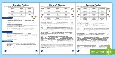 Darwin’s Finches Activity Sheets | Twinkl