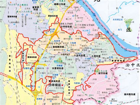 沙坪坝区在重庆地图上哪，我在地图上找不到_百度知道