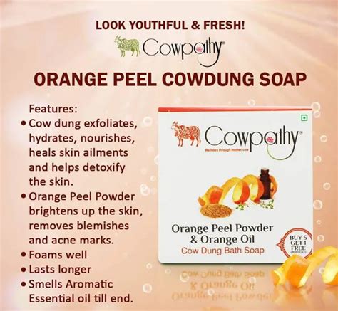 Cow dung Soap Orange peel - Orange oil – Cowpathy