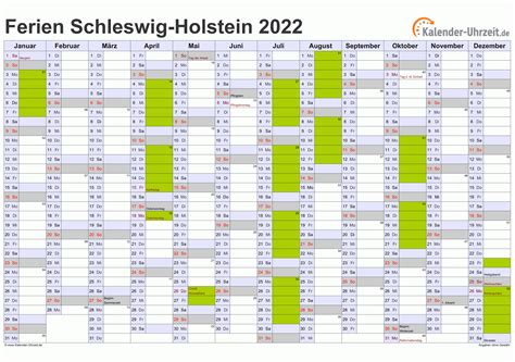 Ferien Schleswig Holstein 2020 Ferienkalender Amp 220 Bersicht ...