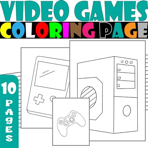 Video Game Coloring Pages