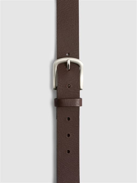 Men's Brown Leather Skinny Belt | Penneys