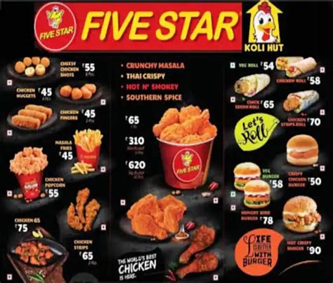 Menu of Five Star Chicken, Kammanahalli, Bangalore