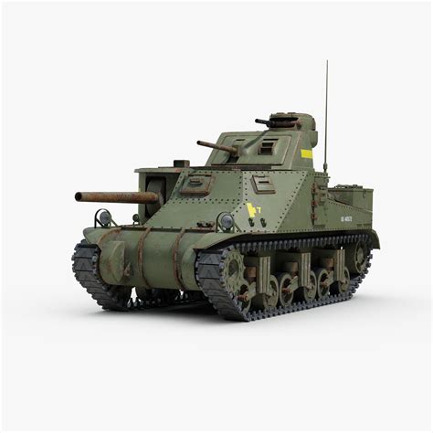 WWII Tank US M3 v1 Free 3D Model - .obj .stl - Free3D