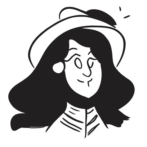 Halloween witch girl twitch scarecrow hand drawn cartoon sticker icon ...