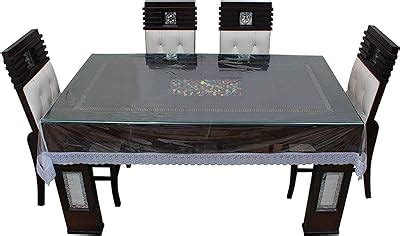 Buy HOMECROWN Clear Transparent Plastic 6 Seater Waterproof Dining ...