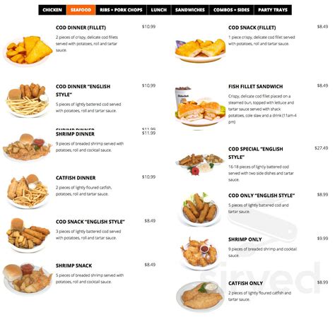 Menu - Shelby Township MI's Chicken Shack Shelby Twp. | Sirved