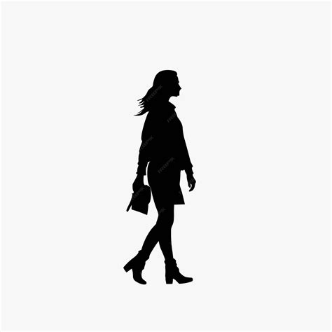 Premium Vector | Woman walking silhouette vector illustration - silhouette of woman walking