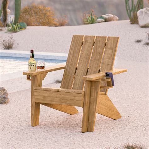 Kern Outdoor Porch Teak Wood Adirondack Chair