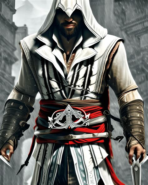 Assassin's Creed Character with Long Hair · Creative Fabrica