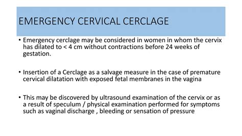 Cervical Cercalage Guidelines, it's types, indications and contraindications | PPTX